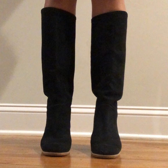 New Rachel Comey black suede knee boots size 9.5 - Picture 3 of 5
